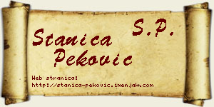 Stanica Peković vizit kartica
